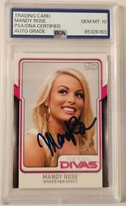 2017 Topps WWE Total Divas #5 Mandy Rose SIGNED ROOKIE PSA GEM MINT 10 - Picture 1 of 1