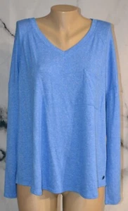 CK CALVIN KLEIN NEW NWT Blue Pajama Top XXL Long Sleeves PFMT2336 Stretch Jersey - Picture 1 of 7
