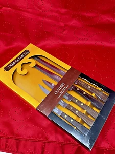 Vintage OLDE COLONY Cutlery knife set Rosewood handles NEW in box - Picture 1 of 9