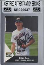 1995 Michigan Battle Cats Brian Rose #24 CAS Certified Sealed Auto