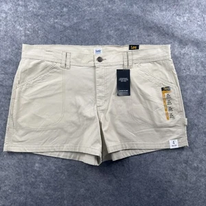 Lee Shorts Womens Plus Size 20W Beige Khaki Workwear Carpenter 4" Inseam NEW - Picture 1 of 10