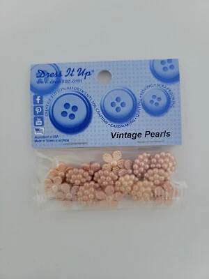 Dress It Up Buttons Vintage Pearls Shank Back Buttons New NWT  - Image 1 of 3