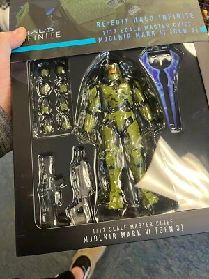 Halo Infinite Master Chief 1:12 PVC Mjolnir Mark VI Action Figure Model Kit Toys - Image 1 of 4