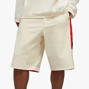 adidas Y-3 Yohji Yamamoto Men’s XL Stretch Terry Shorts Off White/Orange HZ8815 - Picture 1 of 8