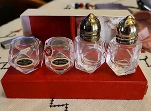 4 Ebeling & Reuss Royal Crown Hand Crafted Lead Crystal Salt & Pepper Shaker - Picture 1 of 9