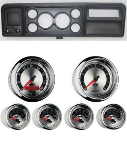 73-79 Ford Truck Black Dash Carrier w/ Auto Meter 3-3/8" American Muscle Gauges