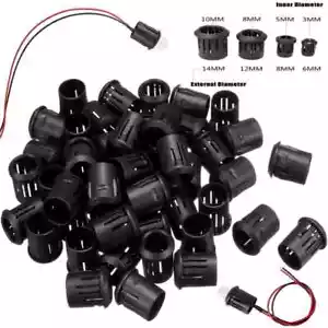3/5/8/10mm Lamp Socket Diode Holder Clip Bezel Mount LED Holders Panel Display - Picture 1 of 12