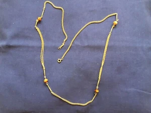 Pre owned longline station necklace(30”) gold coloured chain - Picture 1 of 1