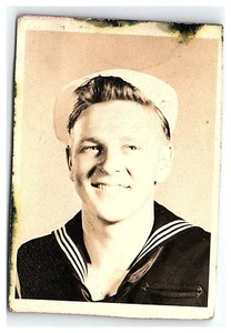 Navy Vtg Uniform Original Photo Male Sailor Man Portrait Smiling U S Military - Picture 1 of 3