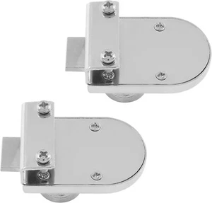 Luomorgo 2Pcs Showcase Lock Stainless Steel No Drill Glass Door Lock Display - Picture 1 of 6