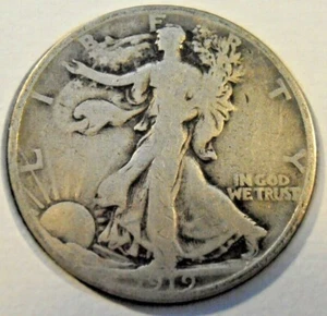 1919 P Walking Liberty Silver Half Dollar (19PAC1) - Picture 1 of 4