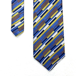 Verse 9 Blue Yellow Men’s Necktie 4”x 59” 100% Microfiber - Picture 1 of 11