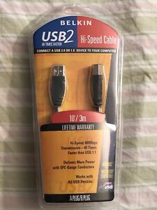 10ft USB 2.0 Cable A to B Charger Cable