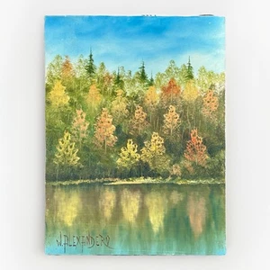 William Alexander Oil Landscape, PBS TV Painting Bob Ross Teacher Forrest Trees - Picture 1 of 2