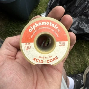 alphametals 12406 40/60 Acid Core Solder 16oz - Picture 1 of 4