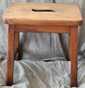 Antique Vintage Wooden Stool - Picture 1 of 5