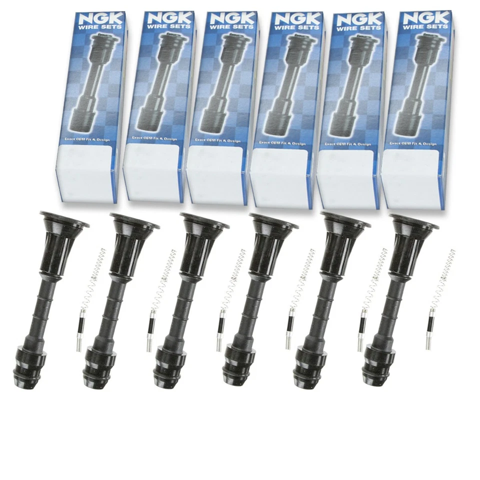 6 pc NGK Ignition Coil Boots for 2003-2008 Nissan 350Z 3.5L V6 Direct Spark kx - Image 1 of 4