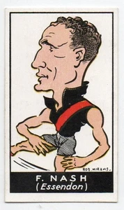 1933 Bob Mirams Caricatures Carreras (37) Frank NASH Essendon - Picture 1 of 2