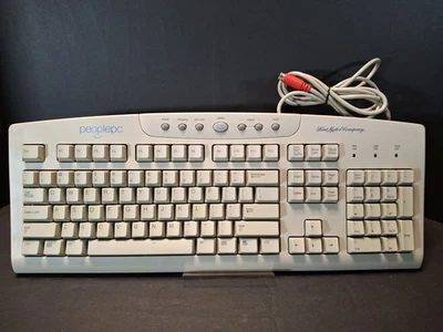 Vintage Hewlett Packard Ford Motor Co PeoplePC Keyboard 5129 PS/2 - Image 1 of 4