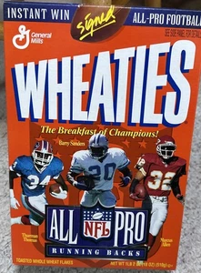 1996 NFL All Pro Running Backs & Wide Receivers Wheaties Box - B Sanders + - - Picture 1 of 6
