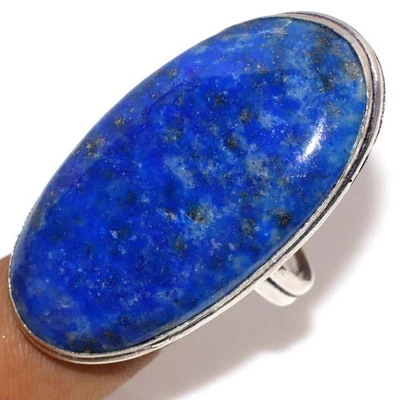 Anillo Lapislázuli Chapado en Plata 925 EE. UU. 10 Excelente Joyería GW Foto 1 de 3