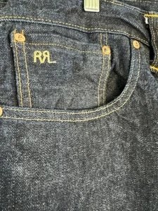 Ralph Lauren Double RL Mens 38x34 Slim Fit Japan Woven Selvedge Denim Jeans. - Picture 1 of 7