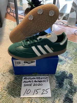 DS 2025 Adidas Samba Zapatos de Golf Colegiales Verde Off White Goma Para Hombre Talla 8 Foto 1 de 4