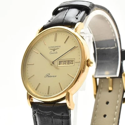 [Near Mint] LONGINES Presence L166.4 33mm Gold Dial Quartz Men’s Watch Japan - Image 1 of 4