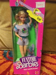 Vintage 1986 Fun Time Barbie bambola / Hot Watch Look / Mattel 3718, NrfB - Foto 1 di 24