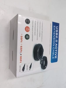 80FT USB 2.0 Active Extension Cable A Male to A Female Cable - EB-18314 - - Afbeelding 1 van 3