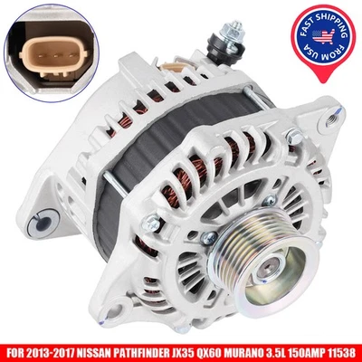 Alternator For 2013-2017 Nissan Pathfinder Murano INFINITI QX60 JX35 3.5L 11538 Foto 1 de 4