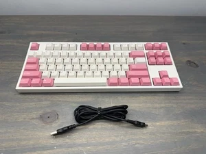 Leopold FC750R PD Mechanical Keyboard Cherry MX Blue Keys White & Pink Color - Picture 1 of 9