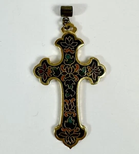 Colgante Cruz Esmaltada Religioso Boho Estate - Imagen 1 de 4
