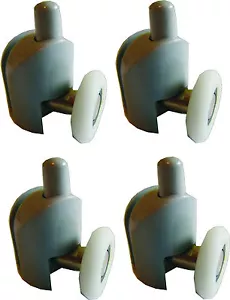 KIT4 pcs WHEELS LOWER BEARINGS / WHEELS / ROLLERS FOR SHOWER DOOR CAB - Picture 1 of 3