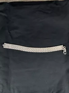 Vtg Sterling Silver Bracelet Gate Link Stamped Italy 925 Length 7" 25g - Picture 1 of 14
