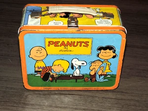 Brotdose Peanuts Orange 1959 Metall ohne Thermoskanne - Bild 1 von 12