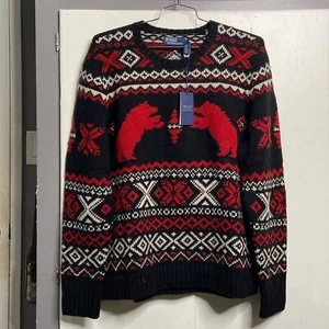 Polo Ralph Lauren Herren Eisbär Fair Isle Wollpullover 2XL Neu mit Etikett - Bild 1 von 5
