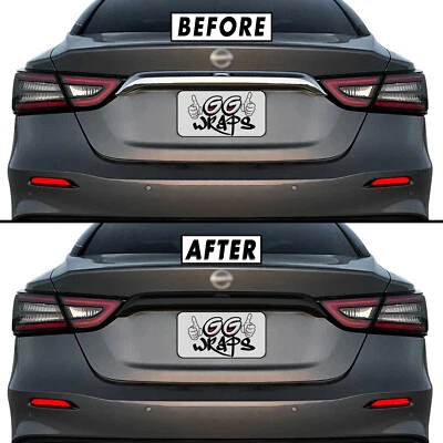 Chrome Delete Blackout Vinyl Overlay for 2016-23 Nissan Maxima Trunk Trim - Image 1 of 4