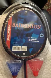 2 Player Starter Badminton Set, 2 Racquets (Rackets) And 2 Shuttlecocks - Picture 1 of 4
