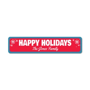 Happy Holidays Sign, Custom Happy Holidays Snowflake Sign - Picture 1 of 4