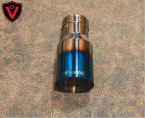 Valvetronic Designs 3.0/76mm Single Wall Burnt Steel Exhaust Tip - Universal - Picture 1 of 2