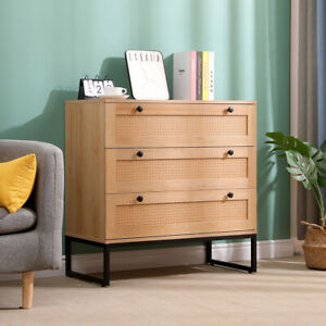 3 Drawers Chest of Drawers Storage Cabinet Cupboard Sideboard Wooden Furniture