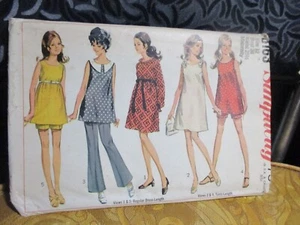 Maternity Dress Tunic Shorts Bellbottom Pants 12 Simplicity 8163 Sewing Pattern - Picture 1 of 7