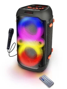 5901299961193 Głośnik Esperanza EP156 BT FM LED RGB KARAOKE czarny 20W Esp - Zdjęcie 1 z 12