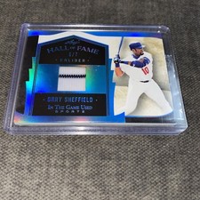 2022 Leaf In the Game Used Blue Gary Sheffield HOF Caliber jersey #6/7