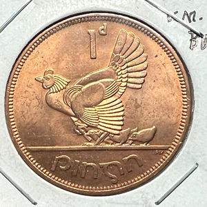 1968 IRELAND ONE PENNY BRILLIANT UNCIRCULATED - Picture 1 of 2