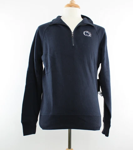 OTS NCAA Men's Penn State Nittany Lions 1/4 Zip Fleece with Logo, Navy Blue, Med Cover