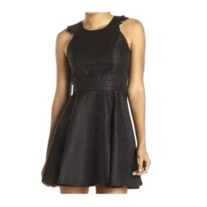 NWT BCBGeneration Black Dress Women's Size 8 Cocktail Party Ruffle Shoulder - Picture 1 of 10