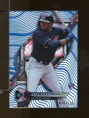 2018 Topps Tek GREG ALLEN Blue Wave 036/150 Diffractor Indians (NV9) - Image 1 of 2