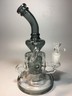 Black recycler hollow prototype glass bongs  triangle glass water pipes Hookahs